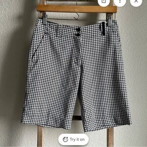 Black & White Houndstooth Women’s Golf NIKE FIT DRY Shorts